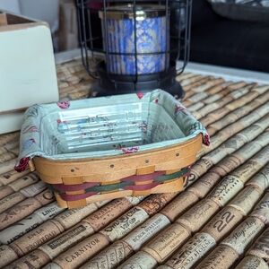 Longaberger 2008 Holiday Helper with fabric liner & plastic protector